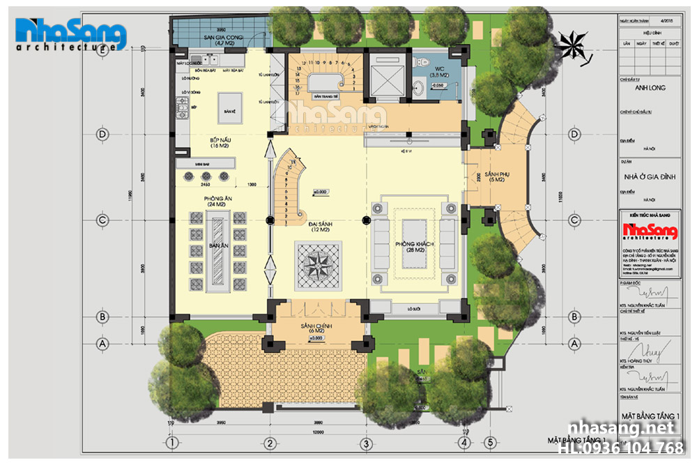 mẫu thiết kế nhà biệt thự kiểu pháp đẹp